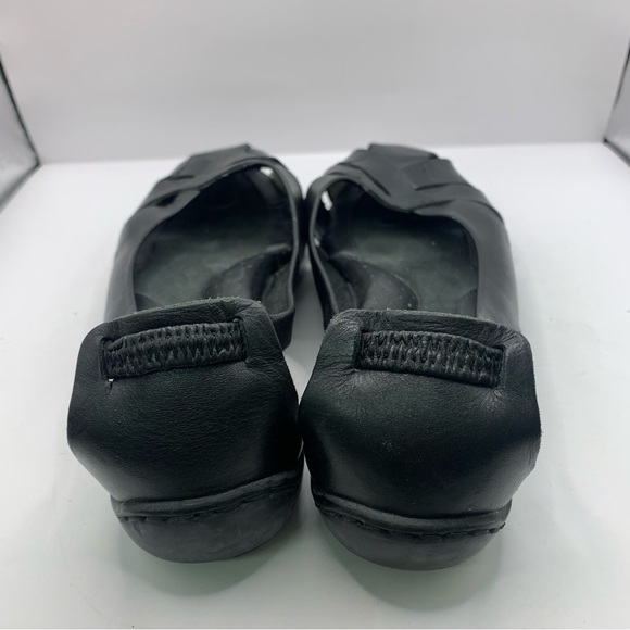 Born cross straps flats sandals size 8.5 black slingback - Picture 5 of 7